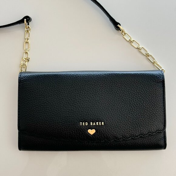 NWOT Ted Baker SAFINNA Scallop Purse - Black - Picture 2 of 7